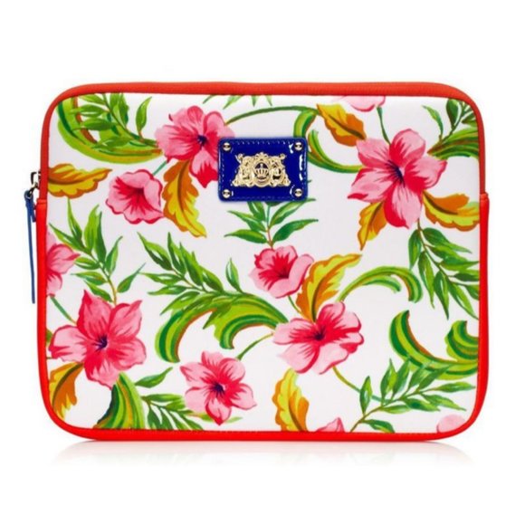 Juicy Couture Pink Floral Zip Top Tablet Case